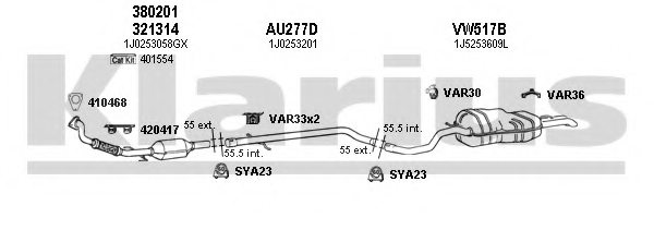 KLARIUS 930802U Exhaust System